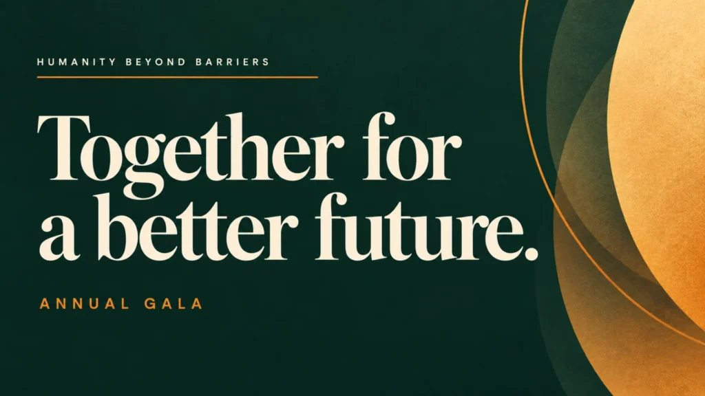 Editorial banner about bangladesh independence day community gala for HBB, using abstract shapes and typography; not a documentary photograph.