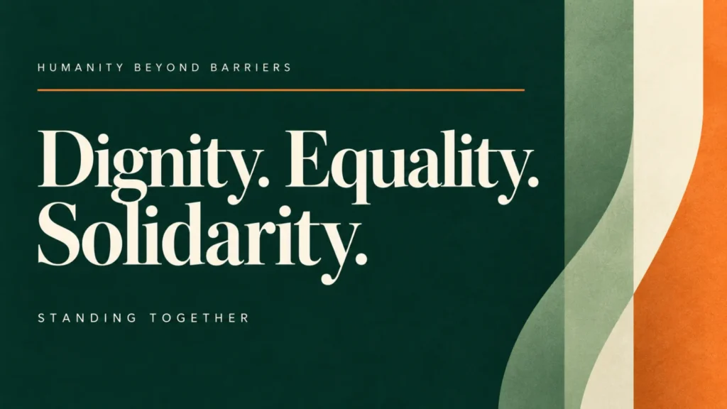 Editorial banner about solidarity with black lives matter for HBB, using abstract shapes and typography; not a documentary photograph.